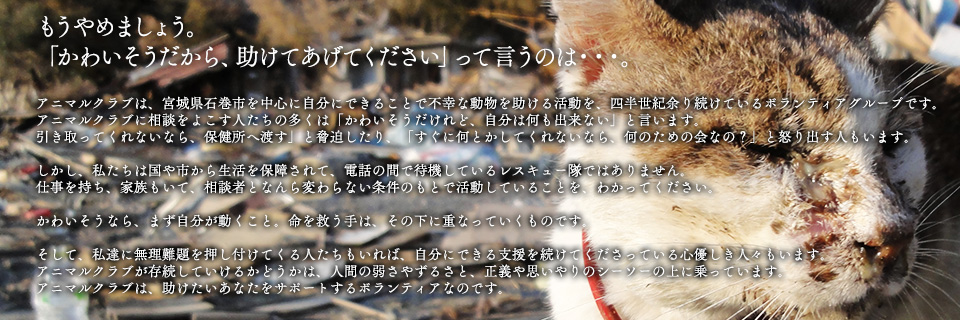 もうやめましょう。「かわいそうだから、助けてあげてください」っていうのは…